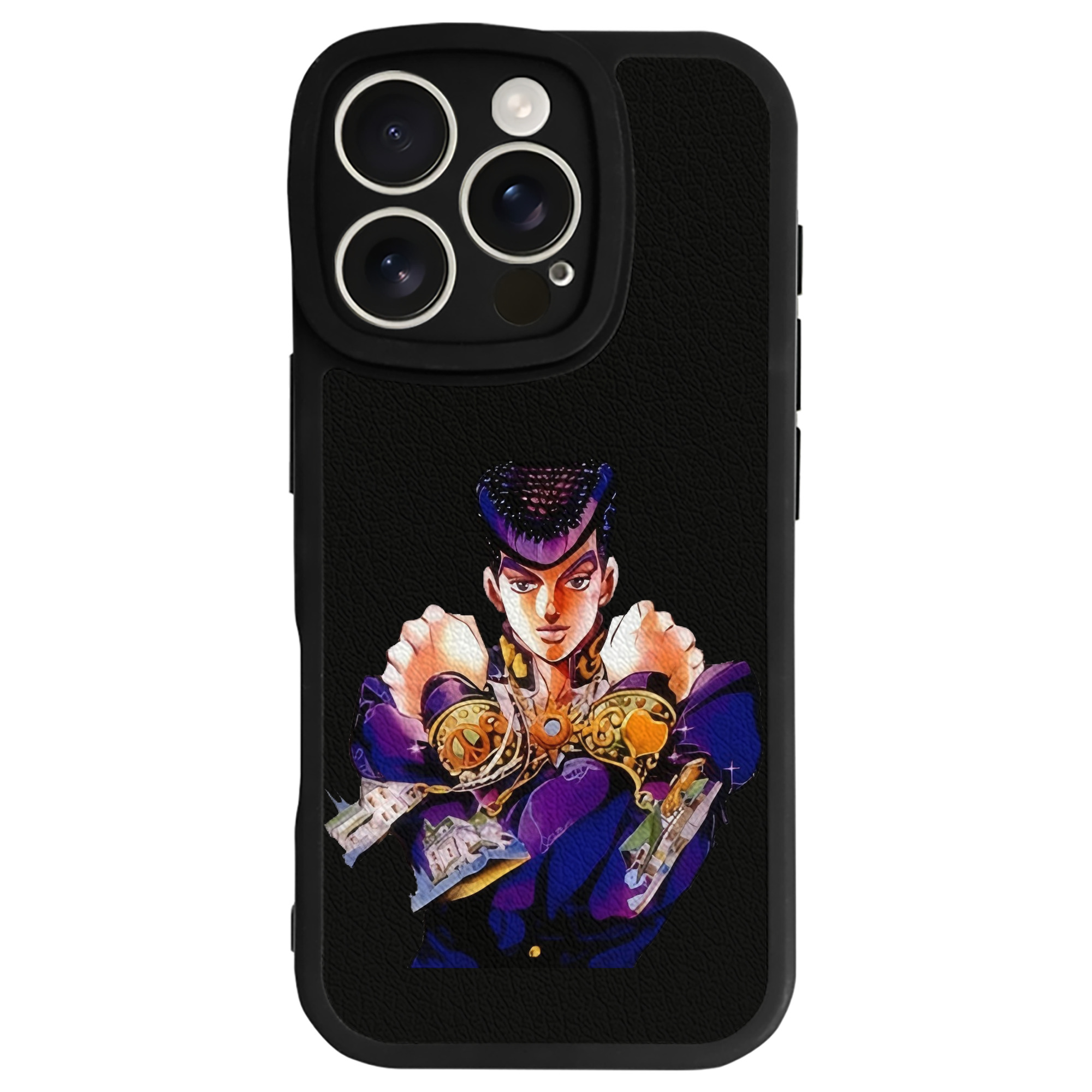 （画像用） ジョジョの奇妙な冒険 ひがしかた じょうすけ JoJo's Bizarre Adventure Higashikata Josuke 【iPhone 16シリーズ対応】シリコンスマホケース（レザー調） 材質：シリコン
